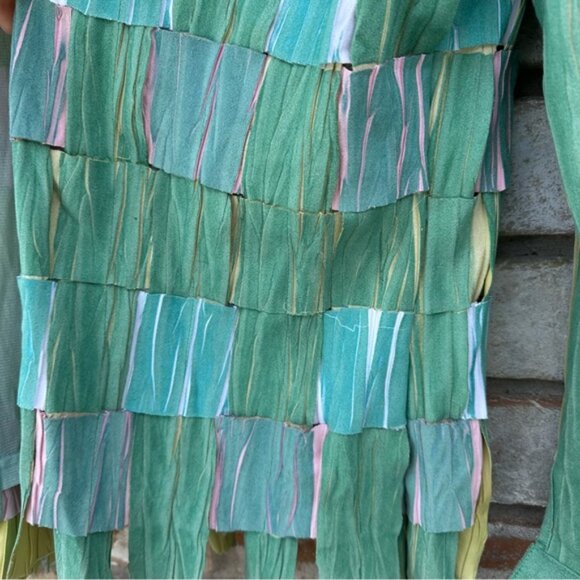 Fantazia Faux Suede Ribboned Jacket or Blouse - Picture 7 of 12